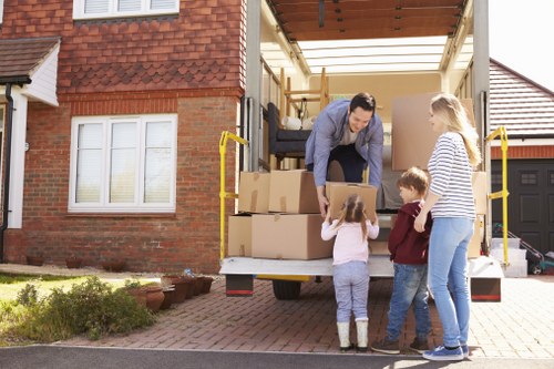 Finchley residential street during a home move
