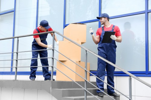 Local Finchley commercial relocation and office moving scene