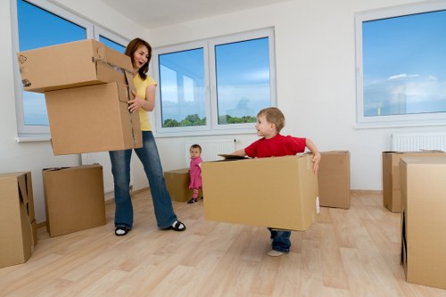 Removal van loaded outside a Finchley property